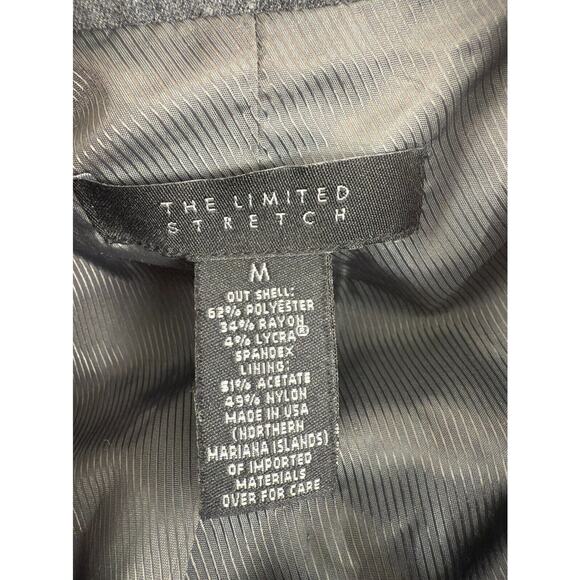 The Limited Womens Size M Stretch Blazer Jacket Gray Long SLeeve Button Collar - Picture 6 of 8